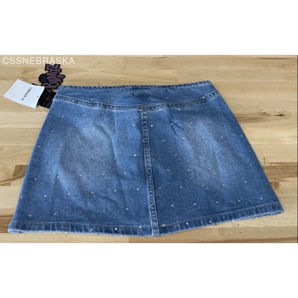 Forever 21 Bratz Denim‎ Mini Skirt with Belt - Size XS